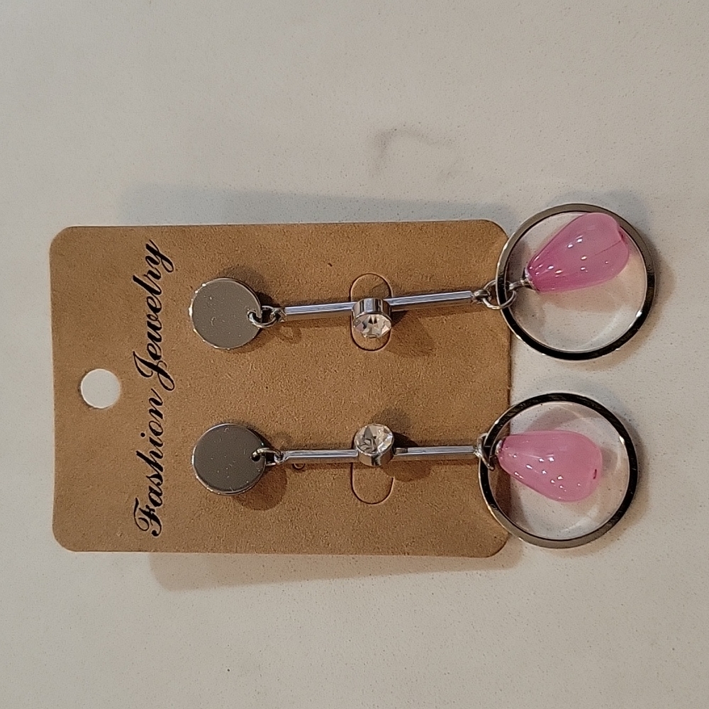 Pink earrings